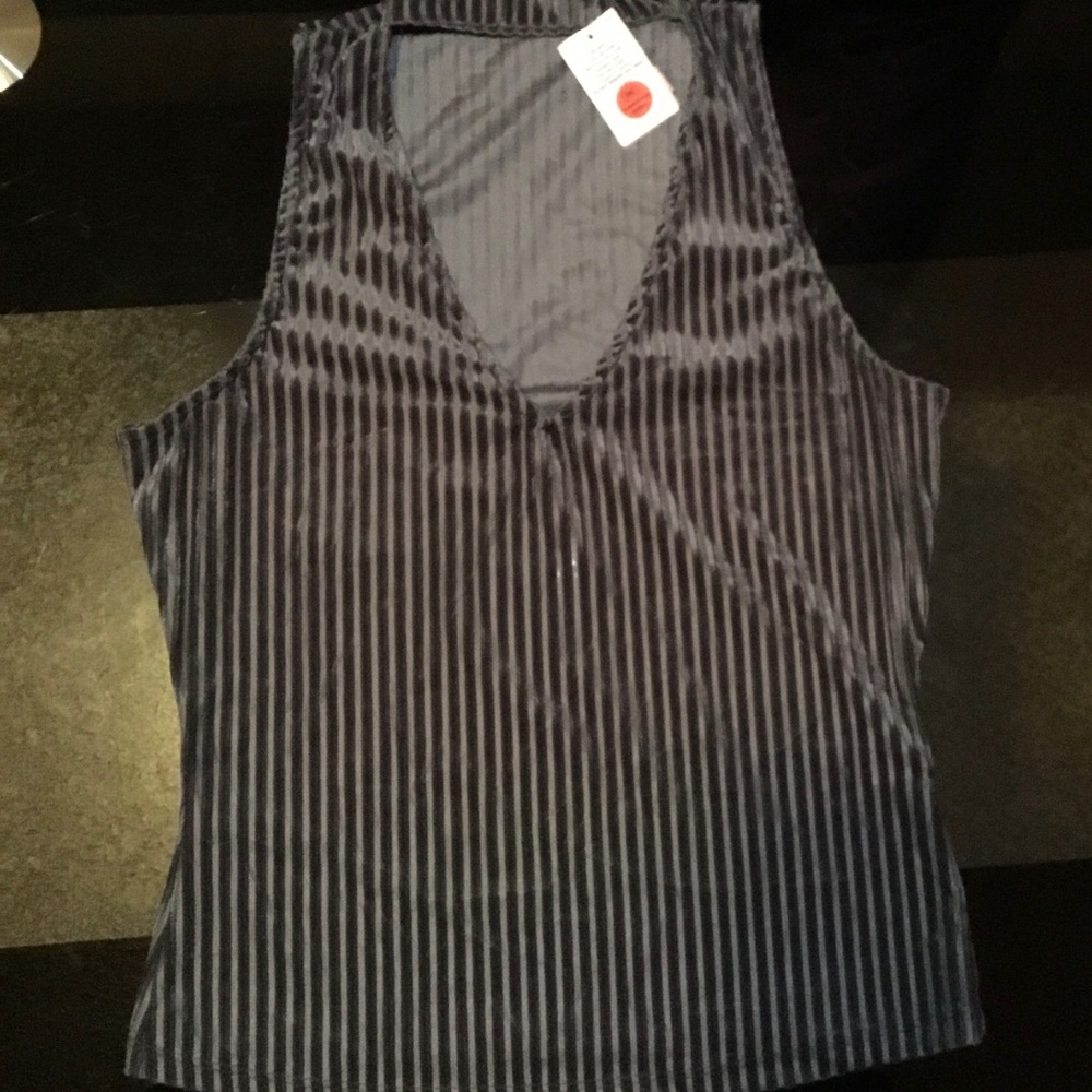 Iris V Neck Chocker Sleeveless Top